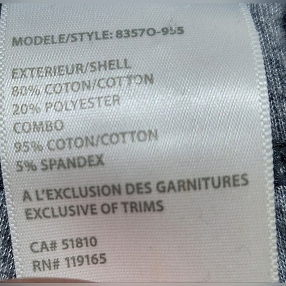 #457 Tribal Gray & Metallic Silver Velour Pants sz XL - Picture 8 of 9